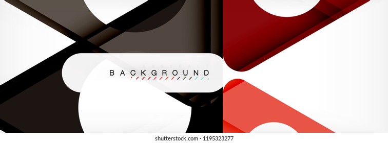 Abstract geometric background. Modern overlapping triangles. Unusual color shapes for your message. Business or tech presentation, app cover template