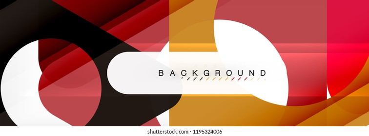 Abstract geometric background. Modern overlapping triangles. Unusual color shapes for your message. Business or tech presentation, app cover template