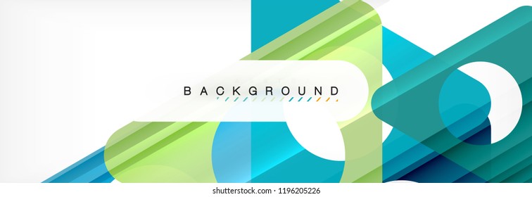 Abstract geometric background. Modern overlapping triangles. Unusual color shapes for your message. Business or tech presentation, app cover template