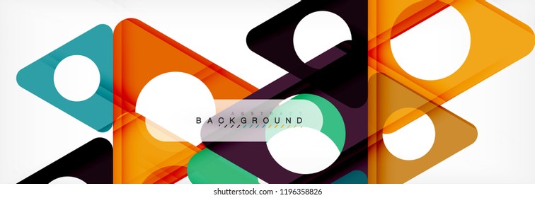 Abstract geometric background. Modern overlapping triangles. Unusual color shapes for your message. Business or tech presentation, app cover template