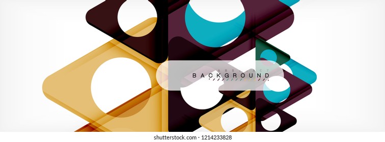 Fondo geométrico abstracto. Triángulos superpuestos modernos. Formas de color inusuales para el mensaje. Presentación empresarial o tecnológica, plantilla de portada de aplicaciones