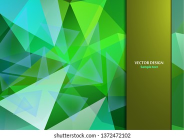 Abstract geometric background. Modern overlapping triangles. Unusual color forms for your message. Business or technical presentation, application cover template. Vector illustration