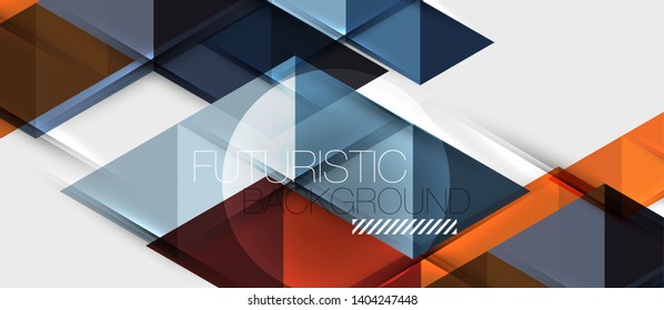 Abstract geometric background. Modern overlapping triangles. Unusual color shapes for your message. Business or tech presentation, app cover vector template