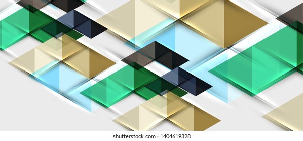 Abstract geometric background. Modern overlapping triangles. Unusual color shapes for your message. Business or tech presentation, app cover vector template