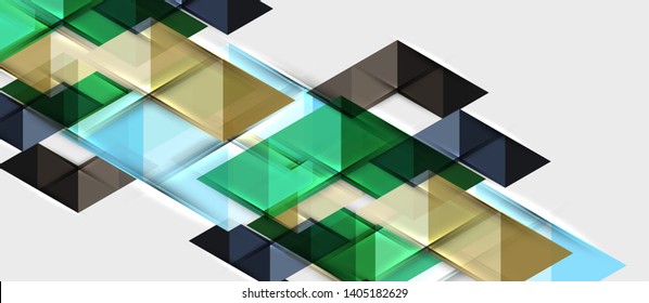Fondo geométrico abstracto. Triángulos superpuestos modernos. Formas de color inusuales para el mensaje. Presentación empresarial o tecnológica, plantilla vectorial de portada de aplicaciones