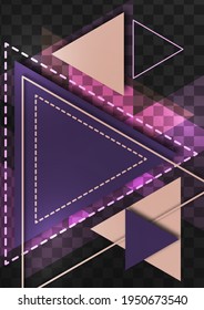 Abstrakter geometrischer Hintergrund. Moderne, sich überlappende Dreiecke. Vorlage für Geschäftspräsentationen, App-Cover und Website-Designs. Vektorgrafik