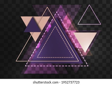 Fondo geométrico abstracto. Triángulos superpuestos modernos. Plantilla para presentaciones de negocios, portadas de aplicaciones y diseños de sitios web. Ilustración del vector