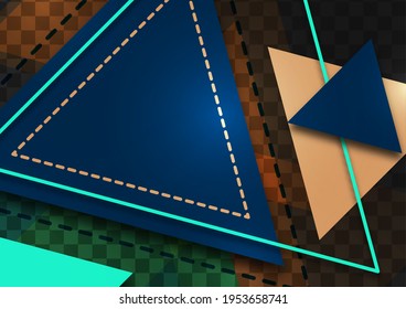 Fondo geométrico abstracto. Triángulos superpuestos modernos. Plantilla para presentaciones de negocios, portadas de aplicaciones y diseños de sitios web. Ilustración del vector