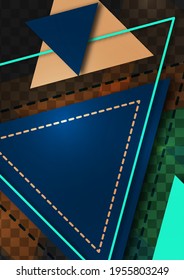 Abstract geometric background. Modern overlapping triangles. Template for business presentations, app covers and website designs. Vector illustration