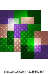 Abstract geometric background. Modern overlapping squares. Fancy color shapes for your message. Business or technical presentation. Vector illustration