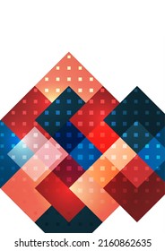 Abstract geometric background. Modern overlapping squares. Fancy color shapes for your message. Business or technical presentation. Vector illustration