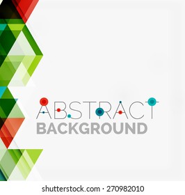 Abstract geometric background. Modern overlapping triangles. Unusual color shapes for your message. Business or tech presentation, app cover template