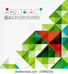 Abstract geometric background. Modern overlapping triangles. Unusual color shapes for your message. Business or tech presentation, app cover template