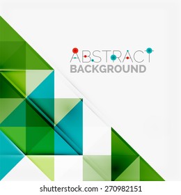 Abstract geometric background. Modern overlapping triangles. Unusual color shapes for your message. Business or tech presentation, app cover template