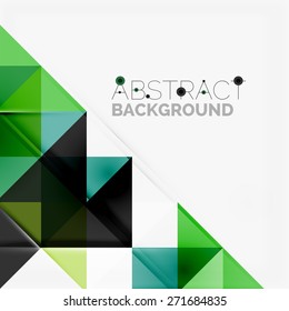 Abstract geometric background. Modern overlapping triangles. Unusual color shapes for your message. Business or tech presentation, app cover template