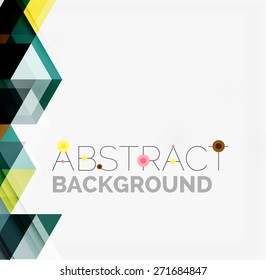 Abstract geometric background. Modern overlapping triangles. Unusual color shapes for your message. Business or tech presentation, app cover template