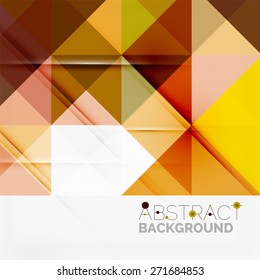Abstract geometric background. Modern overlapping triangles. Unusual color shapes for your message. Business or tech presentation, app cover template