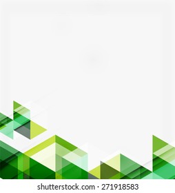 Abstract geometric background. Modern overlapping triangles. Unusual color shapes for your message. Business or tech presentation, app cover template