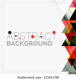 Abstrakter geometrischer Hintergrund. Moderne, sich überlappende Dreiecke. Ungewöhnliche Farbformen für Ihre Nachricht. Business- oder Technologiepräsentation, App-Titelvorlage