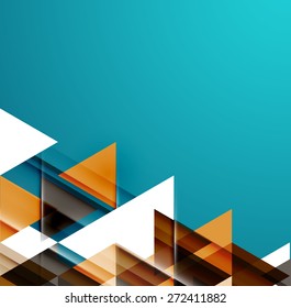 Abstrakter geometrischer Hintergrund. Moderne, sich überlappende Dreiecke. Ungewöhnliche Farbformen für Ihre Nachricht. Business- oder Technologiepräsentation, App-Titelvorlage
