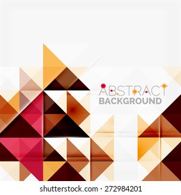 Abstract geometric background. Modern overlapping triangles. Unusual color shapes for your message. Business or tech presentation, app cover template