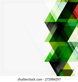 Abstract geometric background. Modern overlapping triangles. Unusual color shapes for your message. Business or tech presentation, app cover template