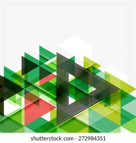 Abstract geometric background. Modern overlapping triangles. Unusual color shapes for your message. Business or tech presentation, app cover template