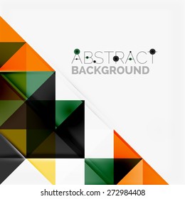 Abstract geometric background. Modern overlapping triangles. Unusual color shapes for your message. Business or tech presentation, app cover template