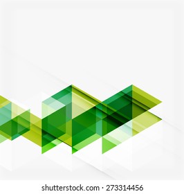 Abstrakter geometrischer Hintergrund. Moderne, sich überlappende Dreiecke. Ungewöhnliche Farbformen für Ihre Nachricht. Business- oder Technologiepräsentation, App-Titelvorlage