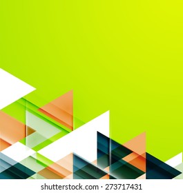 Abstract geometric background. Modern overlapping triangles. Unusual color shapes for your message. Business or tech presentation, app cover template