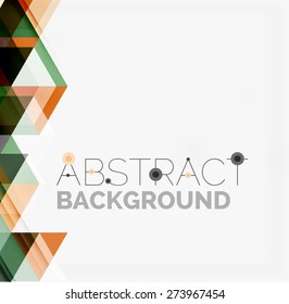 Abstract geometric background. Modern overlapping triangles. Unusual color shapes for your message. Business or tech presentation, app cover template