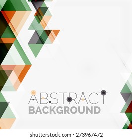 Abstract geometric background. Modern overlapping triangles. Unusual color shapes for your message. Business or tech presentation, app cover template