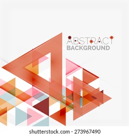 Fondo geométrico abstracto. Triángulos superpuestos modernos. Formas de color inusuales para el mensaje. Presentación empresarial o tecnológica, plantilla de portada de aplicaciones