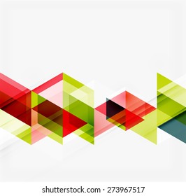 Abstract geometric background. Modern overlapping triangles. Unusual color shapes for your message. Business or tech presentation, app cover template