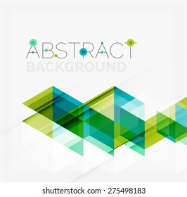 Abstrakter geometrischer Hintergrund. Moderne, sich überlappende Dreiecke. Ungewöhnliche Farbformen für Ihre Nachricht. Business- oder Technologiepräsentation, App-Titelvorlage