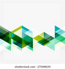 Abstract geometric background. Modern overlapping triangles. Unusual color shapes for your message. Business or tech presentation, app cover template