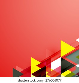 Abstract geometric background. Modern overlapping triangles. Unusual color shapes for your message. Business or tech presentation, app cover template
