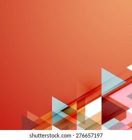 Fondo geométrico abstracto. Triángulos superpuestos modernos. Formas de color inusuales para el mensaje. Presentación empresarial o tecnológica, plantilla de portada de aplicaciones