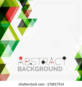 Abstract geometric background. Modern overlapping triangles. Unusual color shapes for your message. Business or tech presentation, app cover template