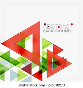 Abstract geometric background. Modern overlapping triangles. Unusual color shapes for your message. Business or tech presentation, app cover template