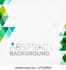 Abstract geometric background. Modern overlapping triangles. Unusual color shapes for your message. Business or tech presentation, app cover template