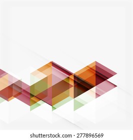 Abstract geometric background. Modern overlapping triangles. Unusual color shapes for your message. Business or tech presentation, app cover template