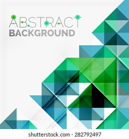 Abstract geometric background. Modern overlapping triangles. Unusual color shapes for your message. Business or tech presentation, app cover template