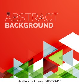Abstract geometric background. Modern overlapping triangles. Unusual color shapes for your message. Business or tech presentation, app cover template