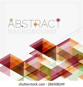 Abstract geometric background. Modern overlapping triangles. Unusual color shapes for your message. Business or tech presentation, app cover template
