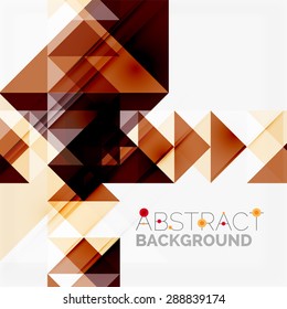 Abstract geometric background. Modern overlapping triangles. Unusual color shapes for your message. Business or tech presentation, app cover template