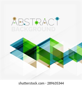 Abstract geometric background. Modern overlapping triangles. Unusual color shapes for your message. Business or tech presentation, app cover template