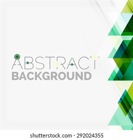 Abstract geometric background. Modern overlapping triangles. Unusual color shapes for your message. Business or tech presentation, app cover template