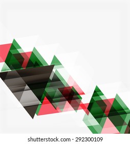 Abstract geometric background. Modern overlapping triangles. Unusual color shapes for your message. Business or tech presentation, app cover template
