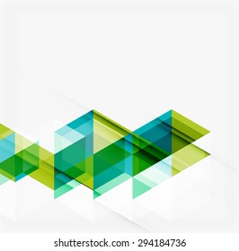 Abstract geometric background. Modern overlapping triangles. Unusual color shapes for your message. Business or tech presentation, app cover template